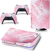 Pink Cloud - Skin geschikt voor de PS5 Disk | 1 console en 2 controller stickers
