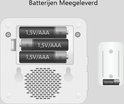 Batterijen voor de deurbel: 3x 1.5V AAA en 1x 12V 23A batterij.