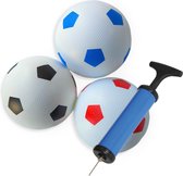 Jobber - Set - 3x Voetbal - Met Ballenpomp - Bal - Pomp - Camping