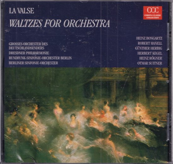 Cd-hoes met "LA VALSE Waltzes For Orchestra" en een schilderij van dansende mensen.