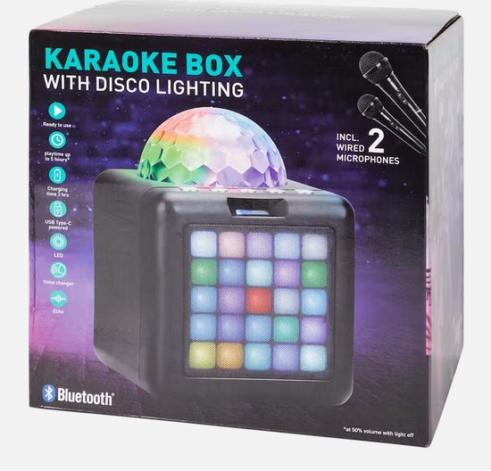 Set karaoké avec microphone et Lampes disco - Sans fil - Connexion  Bluetooth au... | bol