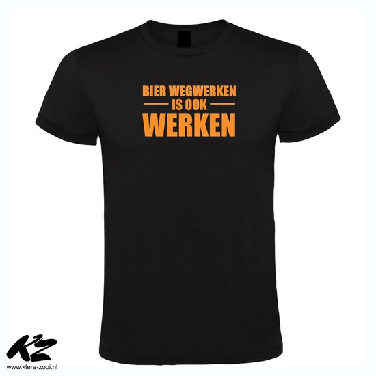 Klere-Zooi - Bier Wegwerken [Oranje Editie] - Heren T-Shirt - 3XL
