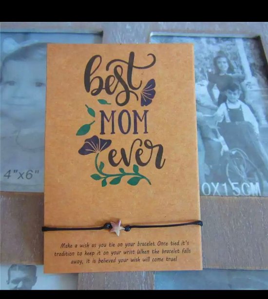 Akyol - Armband | Best mom ever | Armband met ster | Sieraad | Cadeau | Bedankje | Moeder | armbandje voor moeder- cadeau voor moeder -armband voor moeder -kerst cadeau moeder -sinterklaas cadeau voor moeder