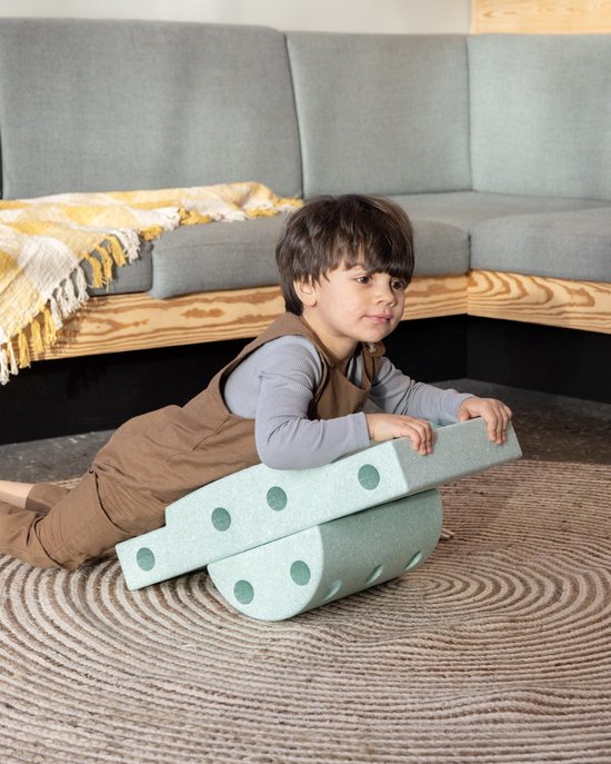 Modu Curiosity Kit - Zachte blokken- 13 onderdelen- Open Ended speelgoed -Speelgoed 1 -2-3 jaar - Ocean Mint / Forest Green van Modu — afbeelding 4