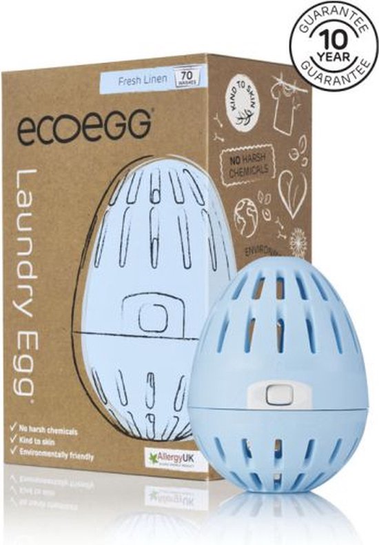 EcoEgg Was ei + Navulling Wasparels Vers linnen Geschikt voor
