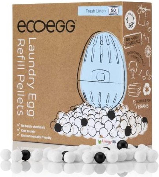 EcoEgg Was ei + Navulling Wasparels Vers linnen Geschikt voor gevoelige huid