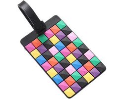 Kofferlabel - Bagagelabel - Koffer - Siliconen - Vierkanpatroon