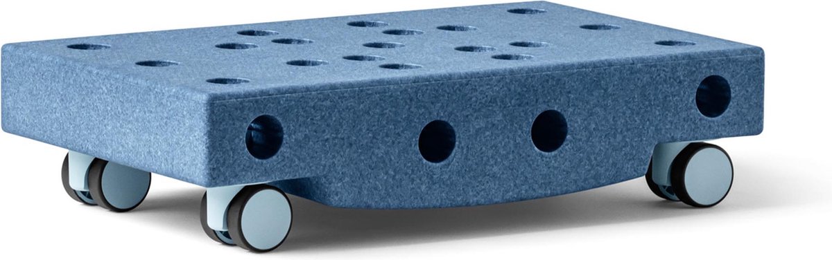 Modu Activity toy - Scooter Board - Open Ended Play - zachte blokken - speelgoed 1 jaar - Tummy Time balansbord- Deep Blue / Sky Blue