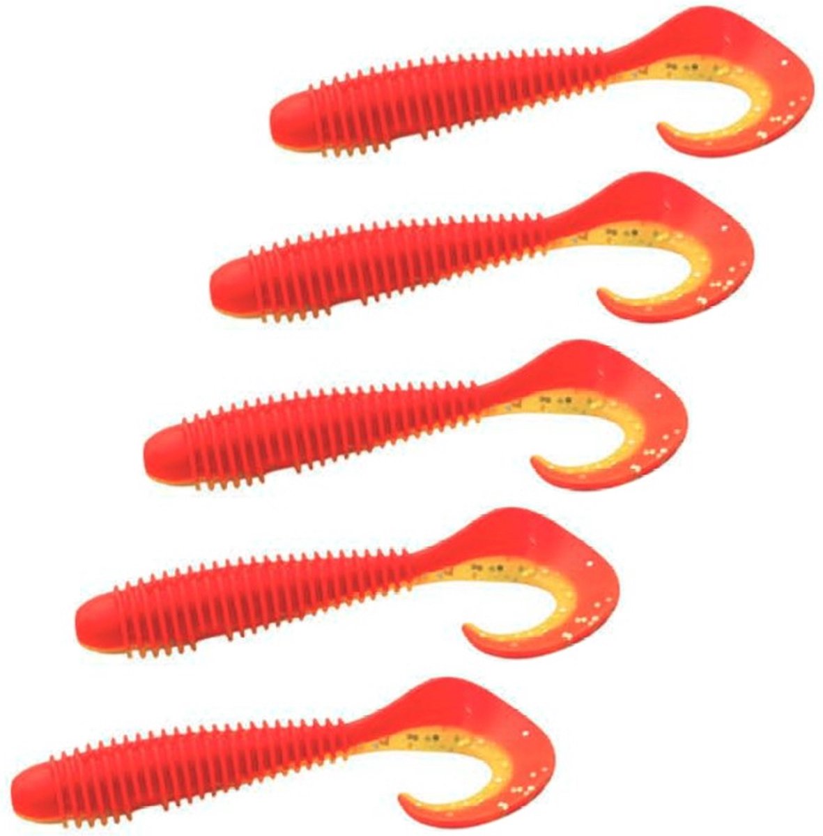 Softbait 'UNO' 01 - 5 stuks - 7.5cm - Shad/Soft Bait - Kunstaas Shads voor Roofvissen