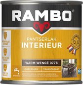 Rambo Pantserlak Interieur - Transparant Zijdeglans - Houtnerf Zichtbaar - Warm Wengé - 0.75L