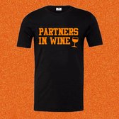 Oranje Koningsdag T-Shirt | Oranje Kleding | WK Feestkleding-partners in wine | Koningsdag kleding | Maat S