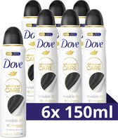 Dove Advanced Care Invisible Dry Anti-Transpirant Deodorant Spray - 6 x 150 ml - Voordeelverpakking
