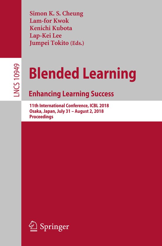 Lecture Notes in Computer Science10949- Blended Learning. En ... - cover