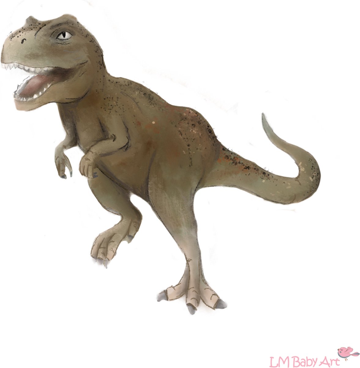 Dinosaurus muursticker T-Rex | Dino muursticker | Trex dino sticker | Kinderkamer stickers | 60x64cm