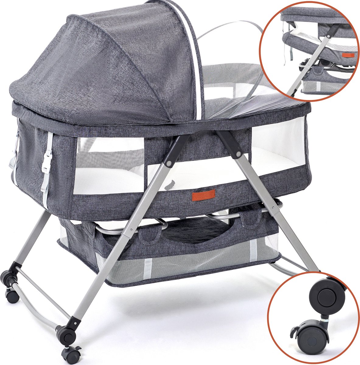 Op het randje Gezicht omhoog Productiviteit Twinky® Co-Sleeper – Opvouwbare Wieg en Aanschuifbed voor Baby en Peuter –  Incl.... | bol.com