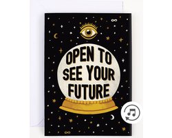 Waarzeggerskaart - Fortune Teller - Grappige Prank Kaart - Nonstop muziek & Glitters!