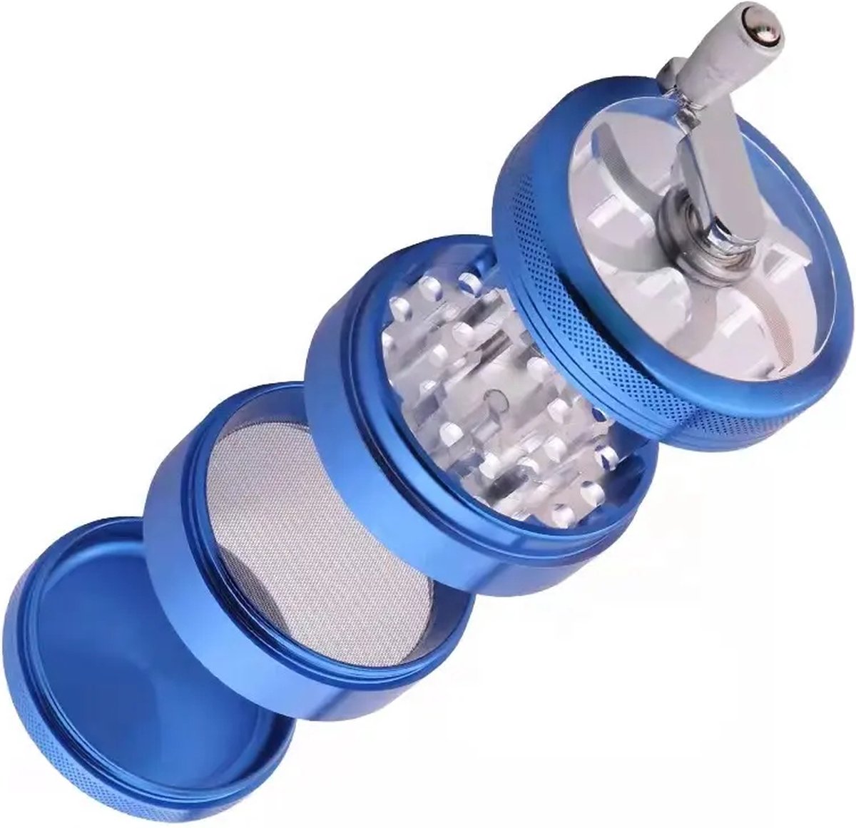Grinder met grip 60mm - Herbal - Grinder - Accessoires - crusher - vermaler - kruimelaar - koffie molen - kruiden molen - molen - kruiden - vergruizer - pulverizer - Rood
