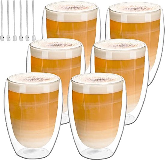 Dubbelwandige latte macchiato glazen met oor | Shop nu Dubbelwandige latte macchiato glazen met oor | Shop nu