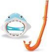 Set de tuba Intex Shark |Fun Junior 2 pièces Oranje/ gris | plongée en apnée | tuba pour enfants | requins tuba