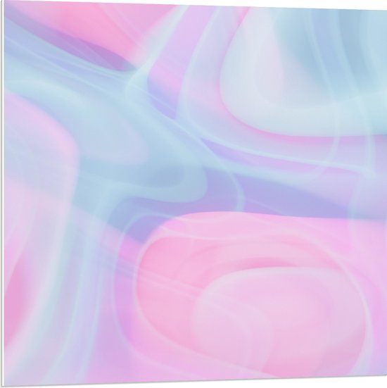 PVC Schuimplaat- Mix van Pastelkleuren - 80x80 cm Foto op PVC Schuimplaat