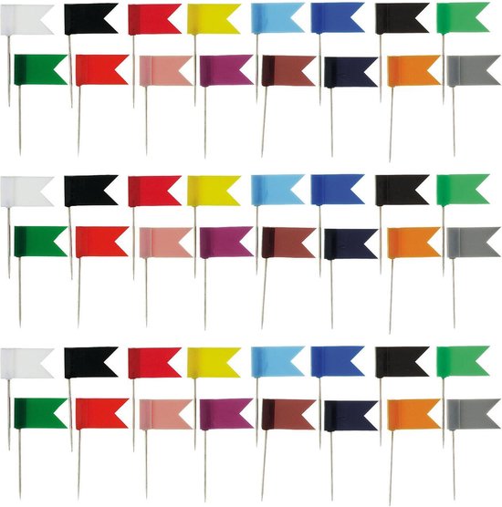 Pinsheng 160 Pièces Epingles Drapeaux, Carte Drapeau Punaises du Monde en 8 Boîtes, Punaises Tableau Liège Drapeau de Marquage pour Carte de Voyage Liège Bulletin (35mm