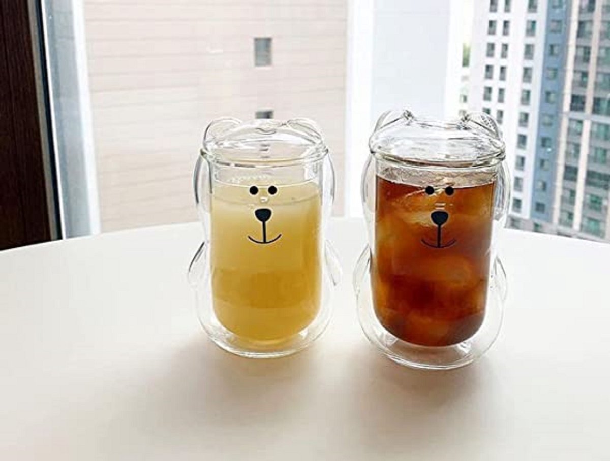 Lot De 2 Verres à Thé à Bulles, Verres à Latte Macchiato, 300