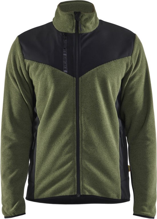 Blaklader 5942-2536 Cardigan tricoté avec softshell - Vert automne/ Zwart - L