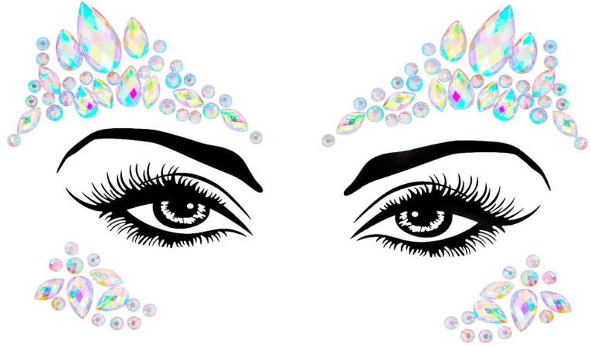 Face jewels - glitters gezicht - body jewels - face tattoo - festival - glitter - Boho - Dazzle