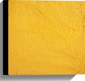 Canvas - Bobbel Textuur op Gele Muur - 30x30 cm Foto op Canvas Schilderij (Wanddecoratie op Canvas)