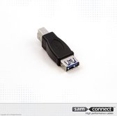 USB A naar USB B 3.0 koppelstuk, f/m | USB kabel | USB 3.0 | USB datakabel | sam connect