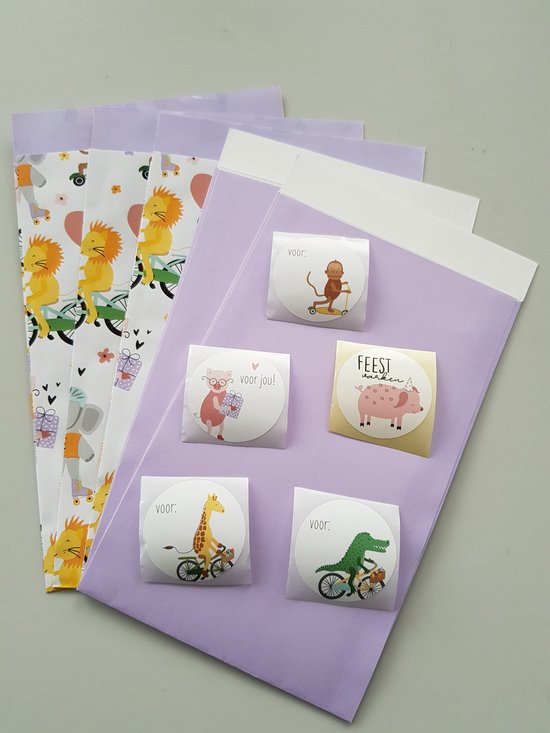 CHEPULA Papieren Zakjes Kleur, 50 Stuks Klein Geschenkzakjes Kinderverjaardag, Kleurrijke