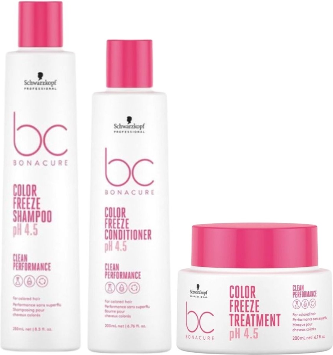 Schwarzkopf - Bonacure Clean Performance Color Freeze Care Set - 250+200ml+200ml