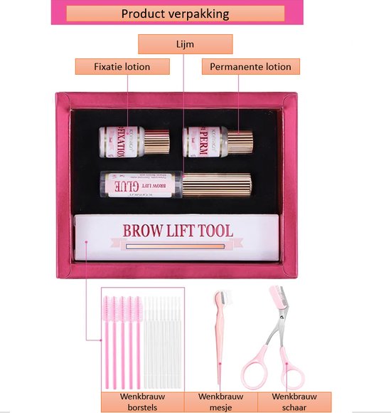 Brow lamination kit-wenkbrauw lift-wenkbrauwkit-brow lift-wenkbrauw lifting set-lash lifting-lash lift-complete set - Iconsign brow lift kit