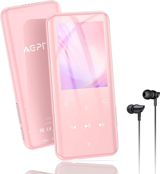 Lecteur mp3 / lecteur mp4, lecteur de musique mp3 portable avec radio FM,  enregistreur vocal, jusqu'à 32 Go Support_