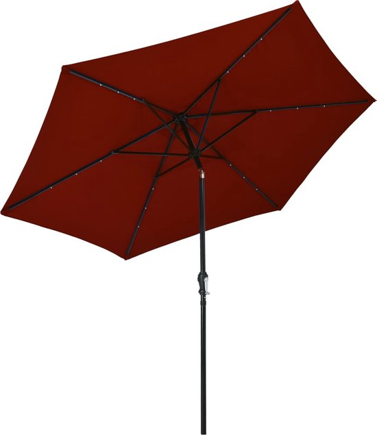 Wandparasol met metalen paal 300 cm taupe