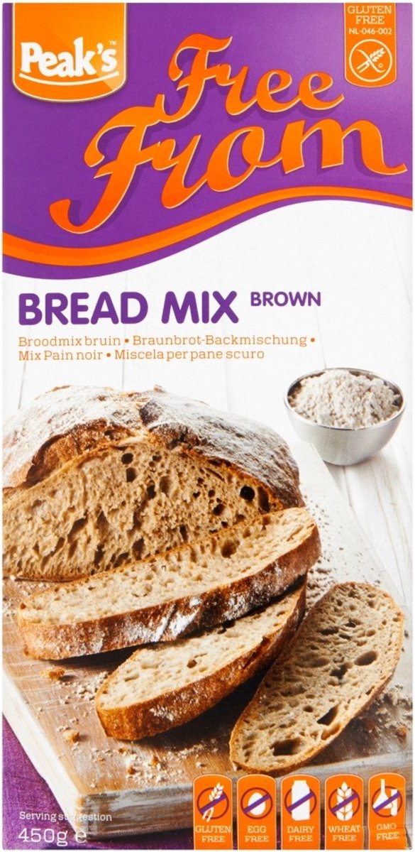 Goedkoopste Peak's Broodmix bruin glutenvrij 450 gram