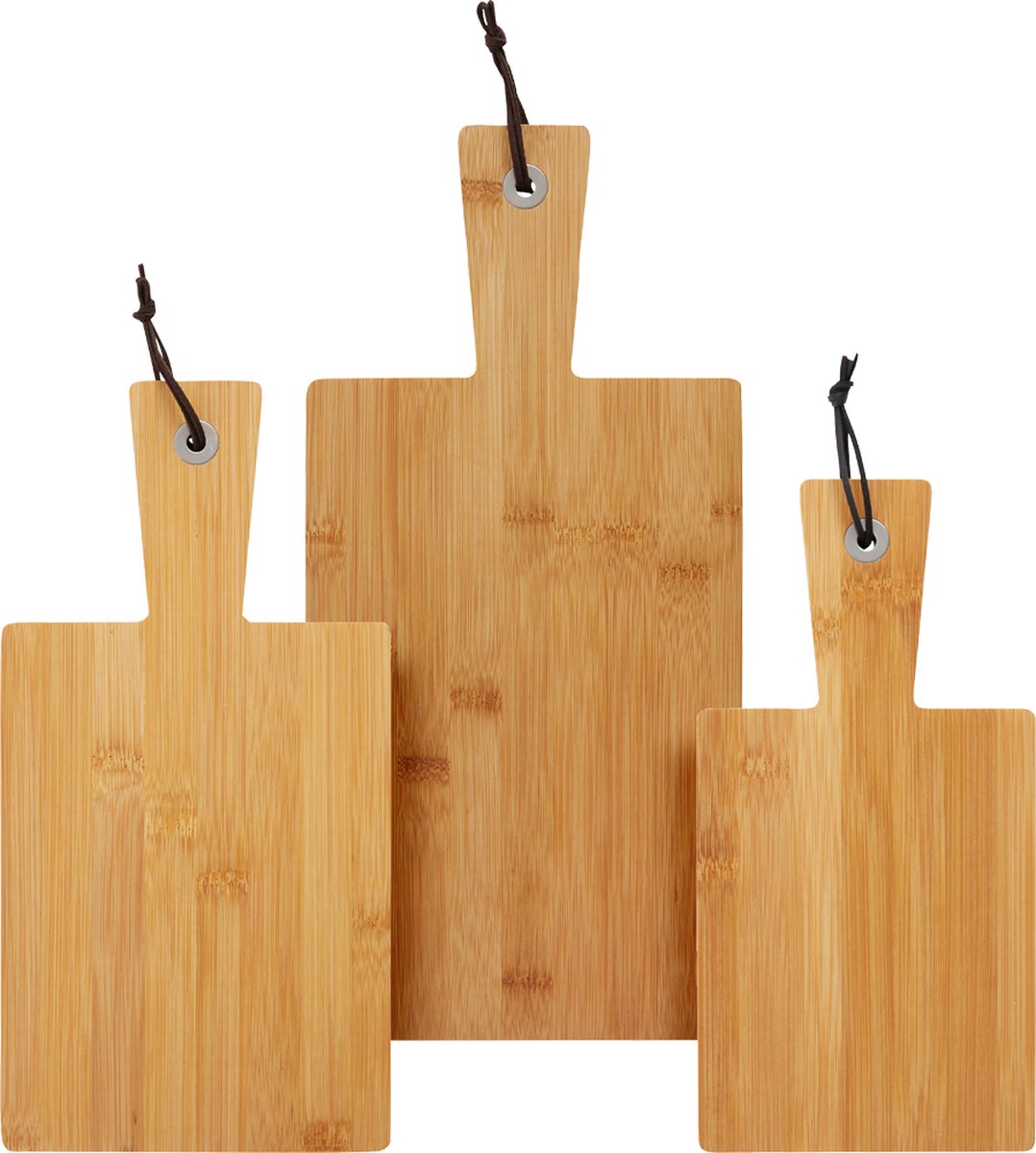 Lisomme Dille houten serveerplank bamboe - set van 3