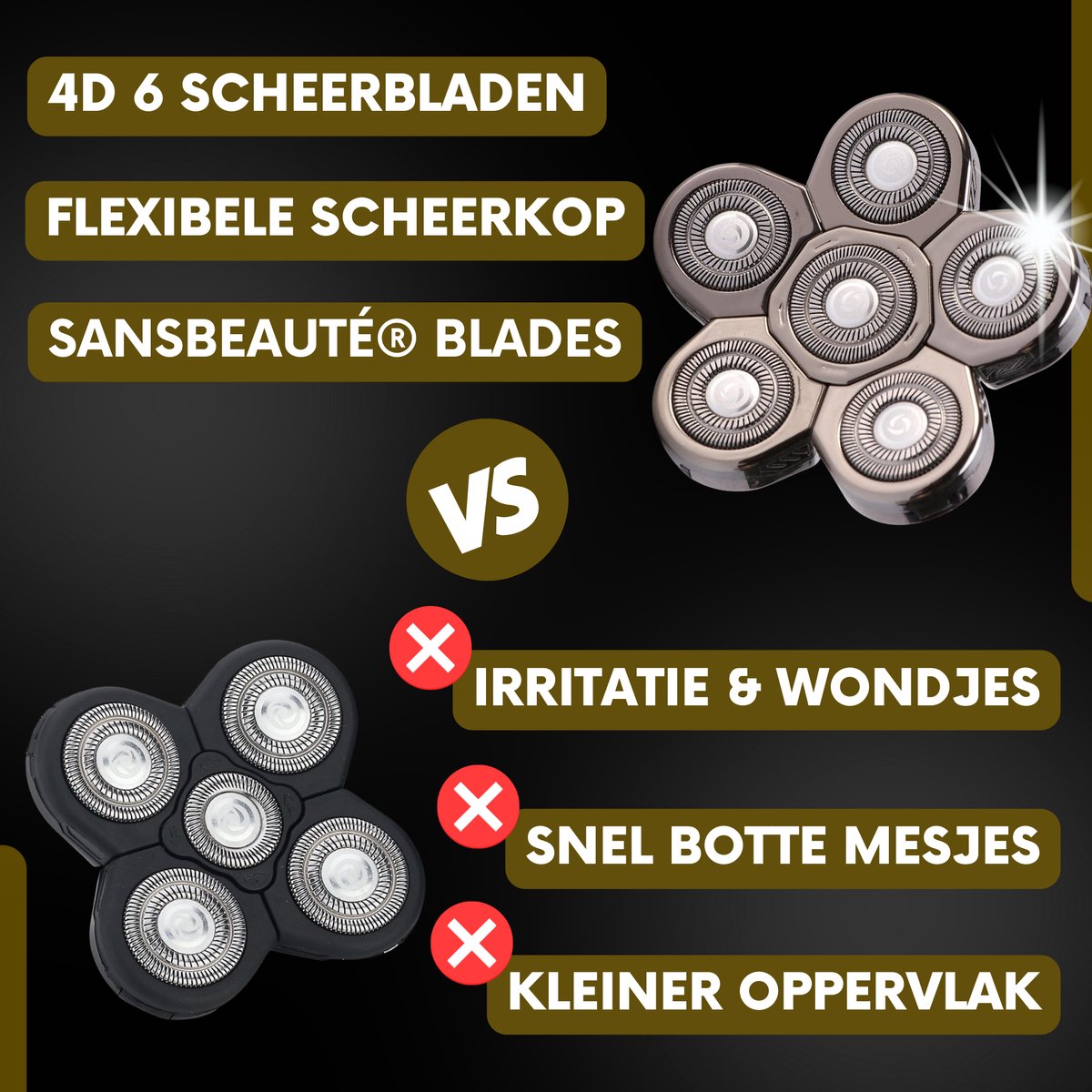 6-in-1 Scheerapparaat Mannen - Trimmer - Sansbeauté Skull - afbeelding 2