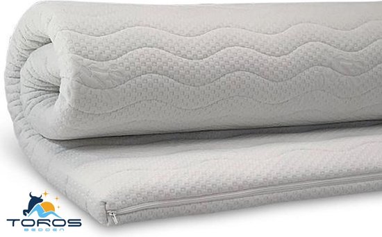Topdekmatras 70x200 Cm – 9 Cm HR Koudschuim Topper Medium Stevig - Afritsbare Hoes