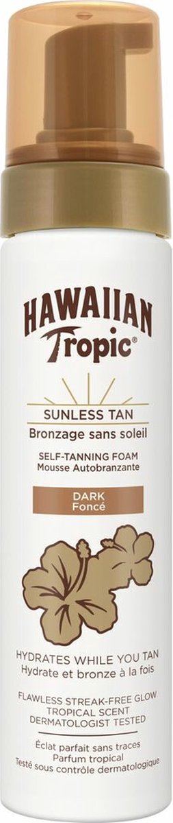 2x Hawaiian Tropic Sunless Tan Foam Dark 200 ml