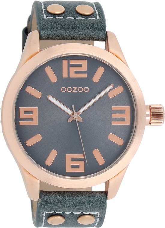 OOZOO Timepieces Polshorloge - C1157 - Donkerblauw - 46 mm