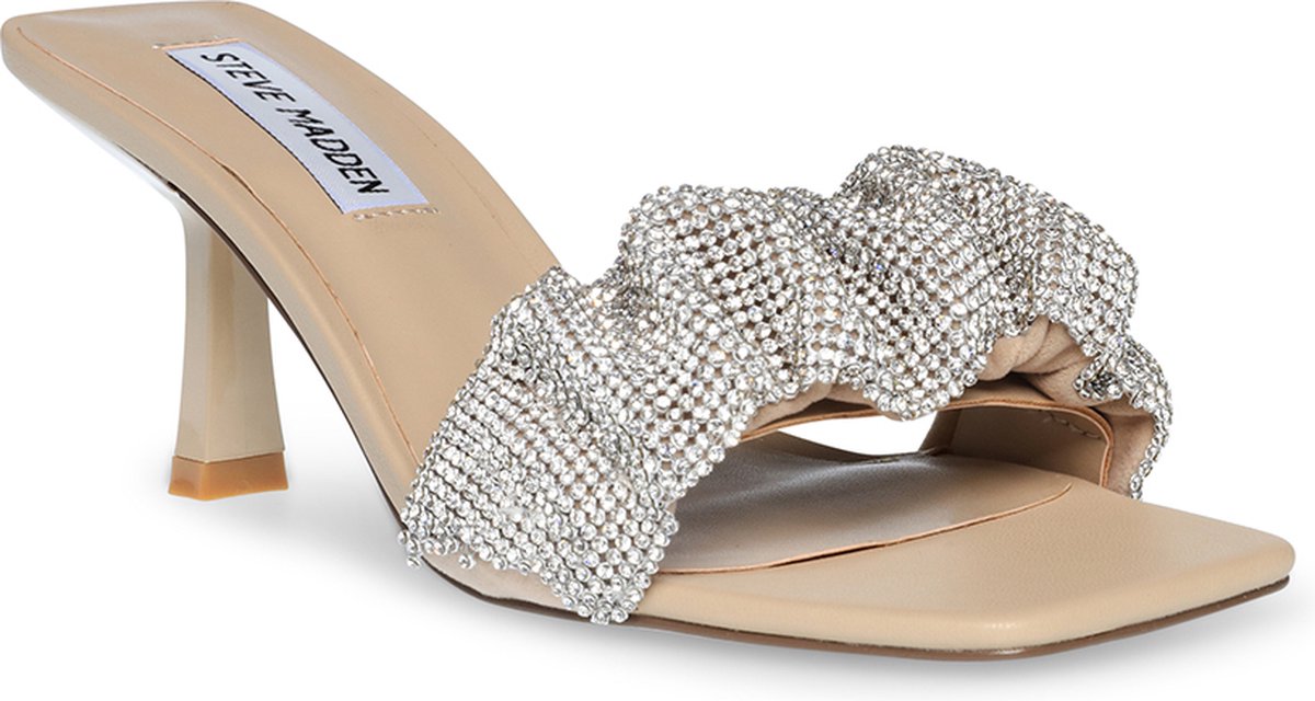 Ash Studded Roze Leren Sandaal met Hak Pink Dames