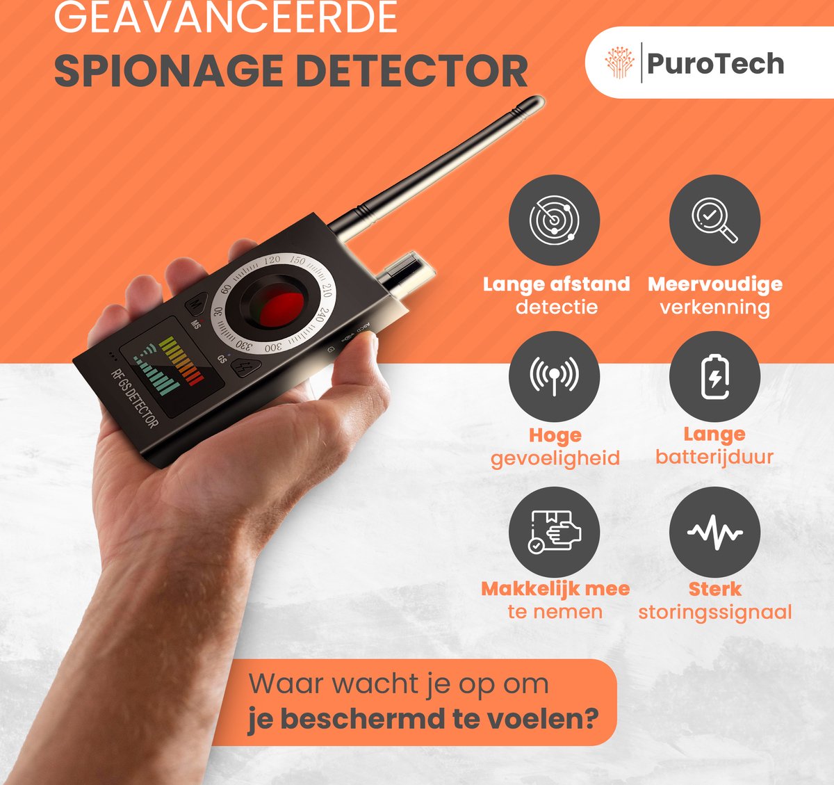 Détecteur de signal PuroTech - Dispositif de détection - RF Bug