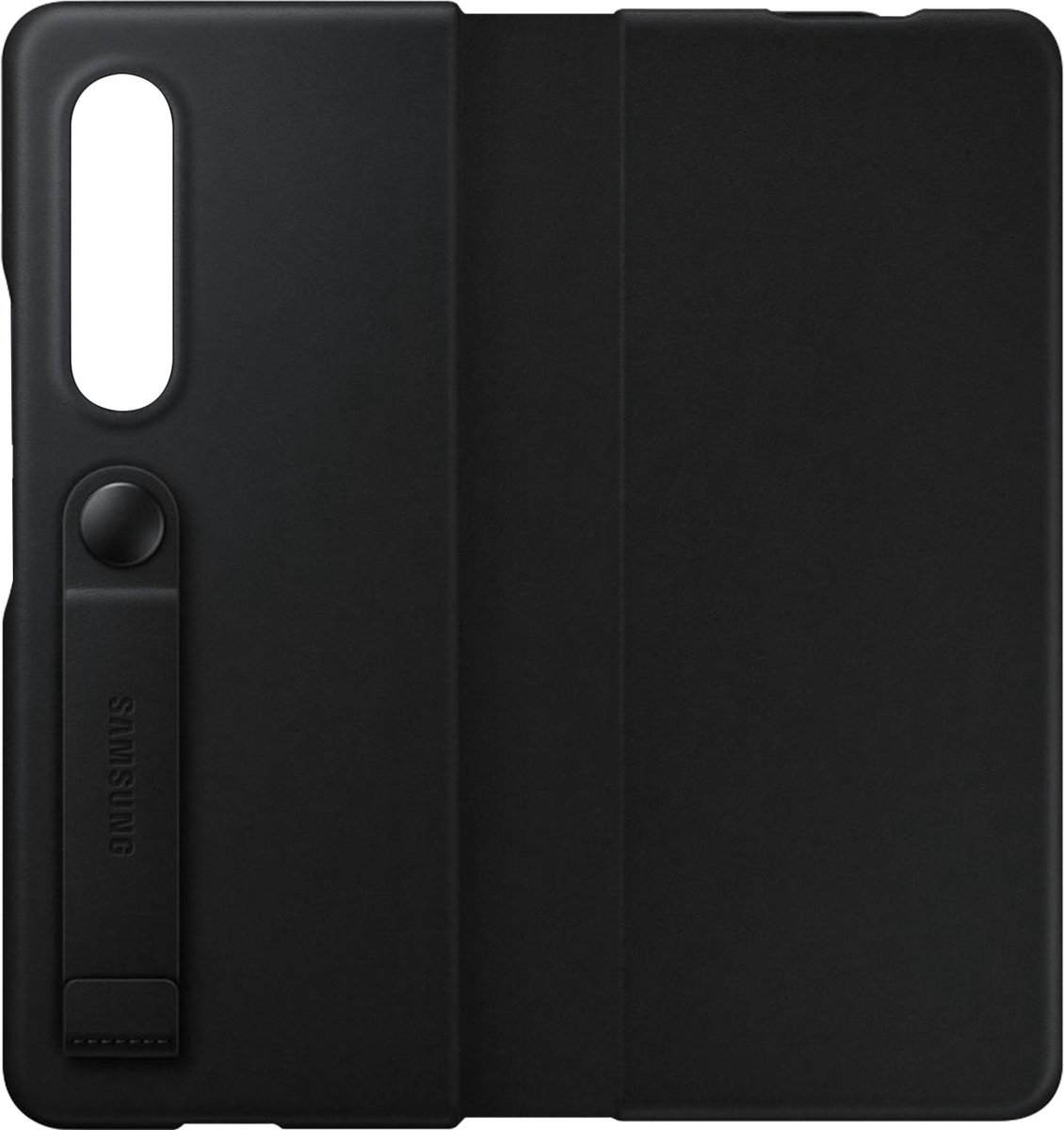 Lederen Flip Hoesje - Samsung Galaxy Z Fold3 5G - Zwart