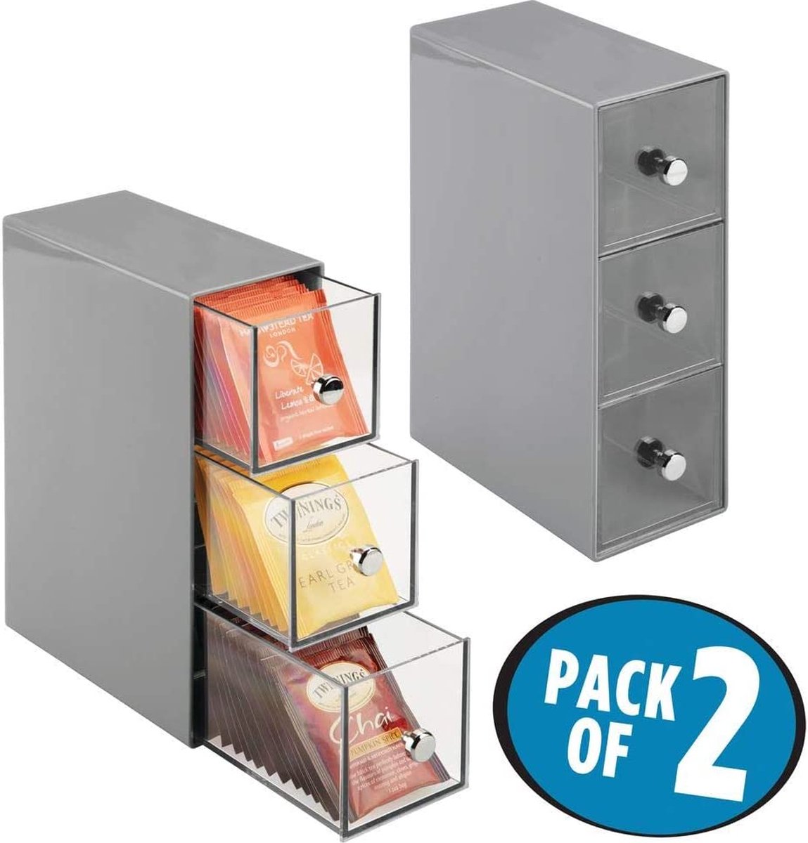 Boîte à Thé Avec Couvercle Boîte De Rangement Bois Rétro 5-6 Compartiments Pour Sachets De Thé, Café, Sucre – Couvercle Transparent Élégant