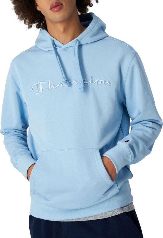 diefstal het formulier Eigen Champion - Hoodie Logo Lichtblauw - Maat M - Comfort-fit | bol.com