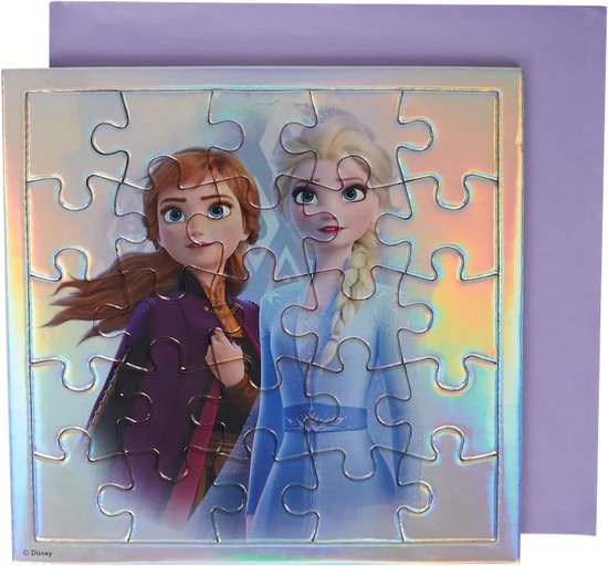 Puzzelkaart Frozen | Frozen | Elsa | Verjaardag | Kaart | Verjaardagskaart  | Puzzle Card | bol.com