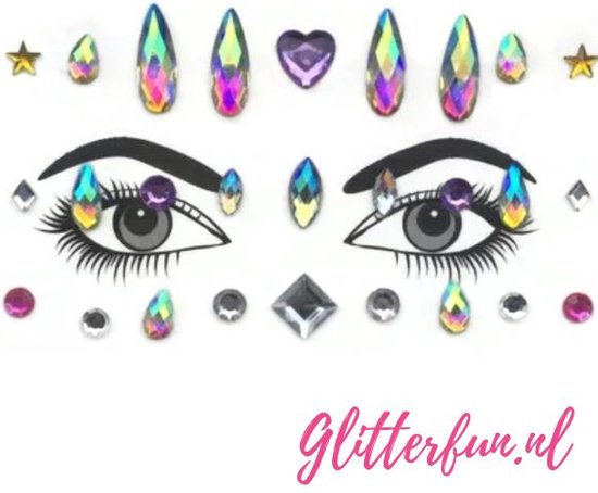 3 vellen stickers voor gezicht, strass en parels, stickers voor gezicht, nagels, ogen, lichaam, handwerk, doe-het-zelf decoraties (kleurrijk beige kralen kleurrijke kralen