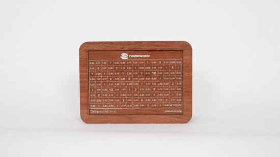 Retro houten spaarpot met spaardoel, cijfers om aan te vinken, marker, herbruikbaar - helpt kinderen om een gewoonte te maken om te sparen (€5.000 Retro houten spaarpot met spaardoel, cijfers om aan te vinken, marker, herbruikbaar - helpt kinderen om een gewoonte te maken om te sparen (€5.000