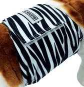 Couche pour chien Sharon B Zebra Taille XS - Lavable - Réglable 23-33 cm